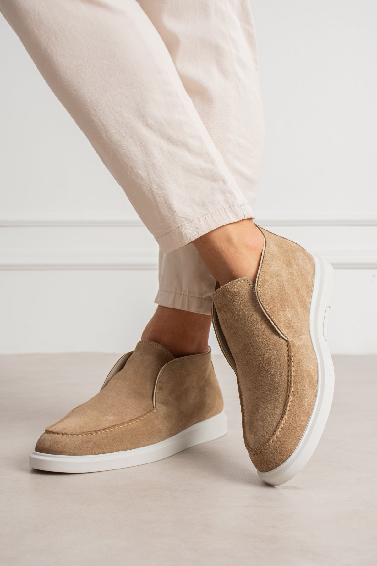Chukka Suede Loafer Sand Beige