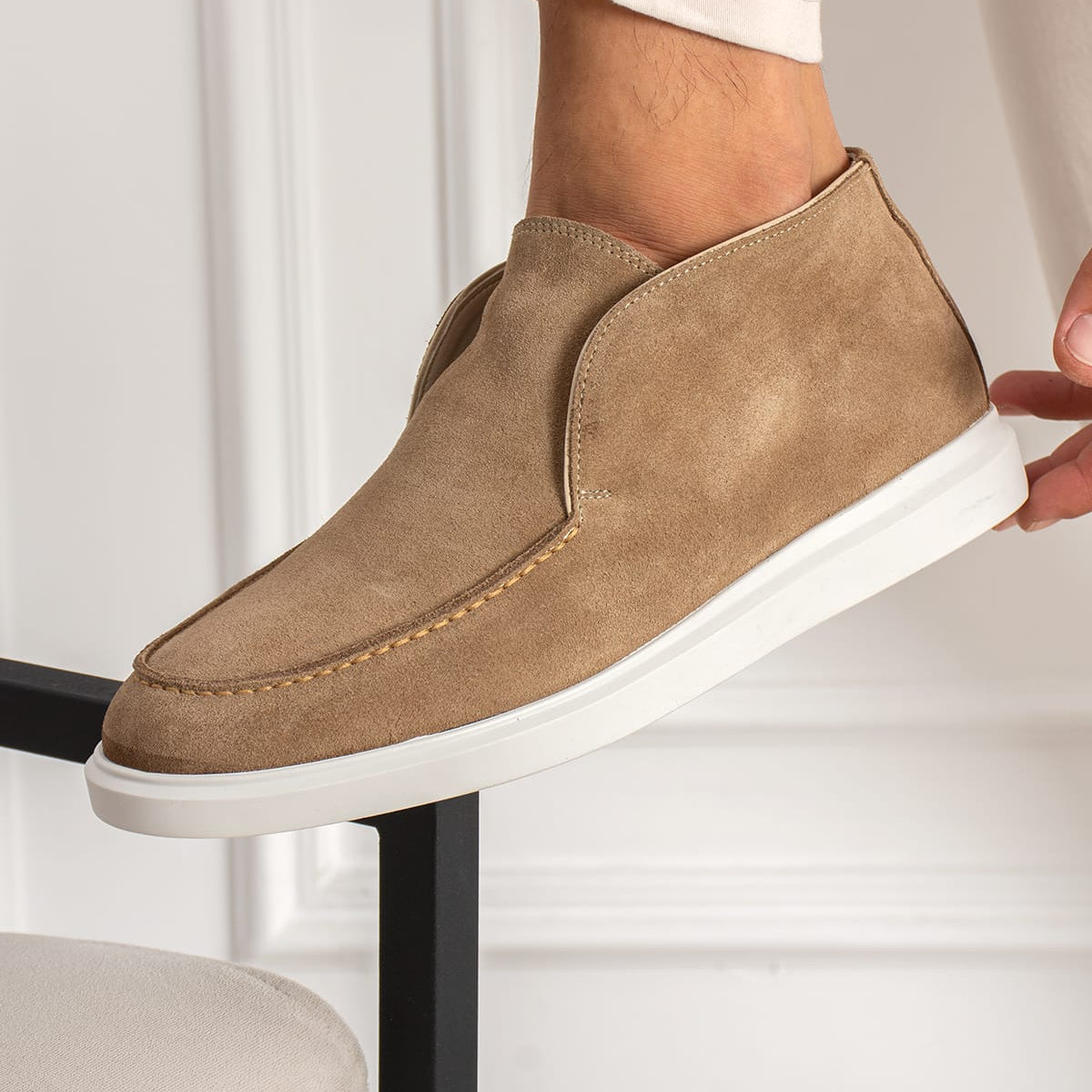Chukka Suede Loafer Sand Beige