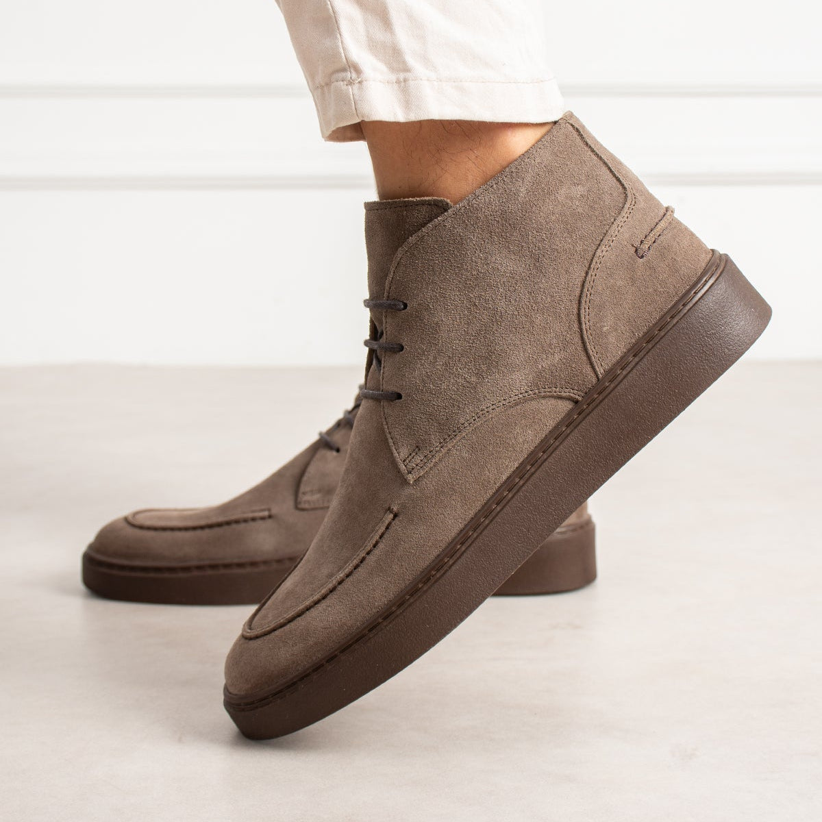 Chukka Boot Suede Taupe Milano