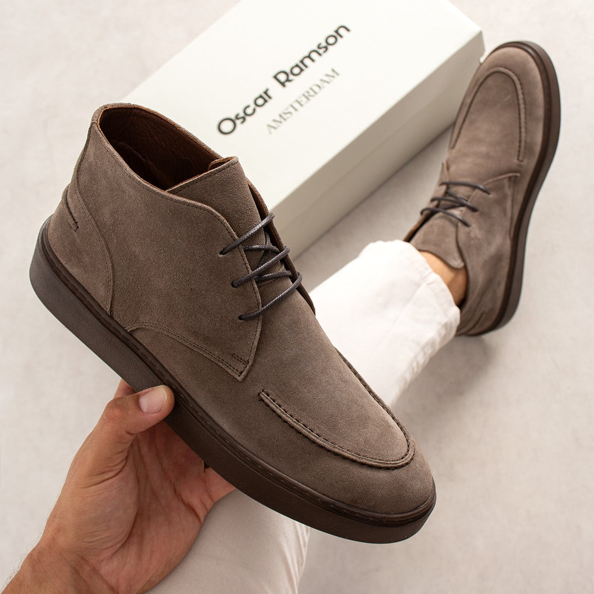Chukka Boot Suede Taupe Milano