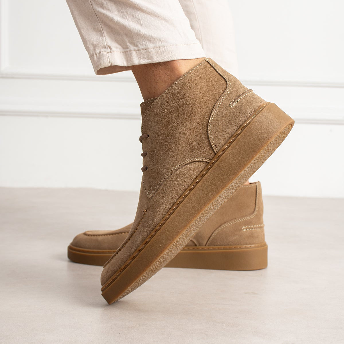 Chukka Boot Suede Beige Milano
