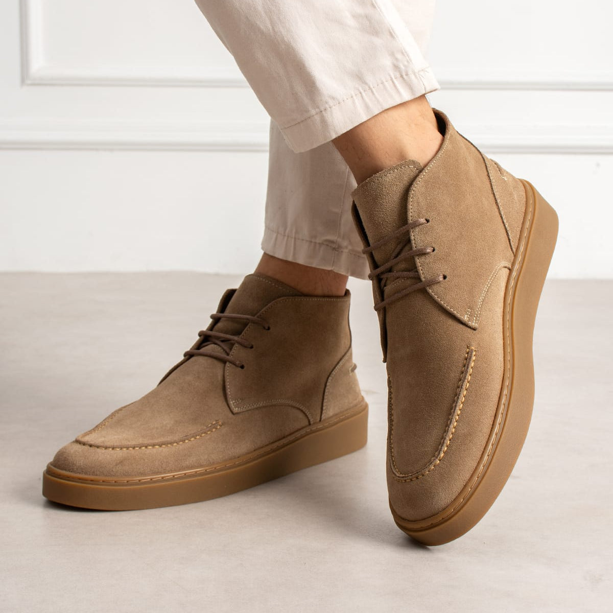 Chukka Boot Suede Beige Milano