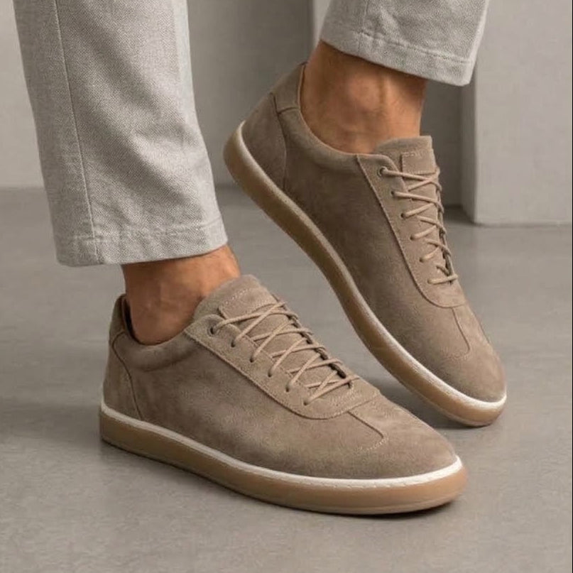 O&D ruskindssneakers sand