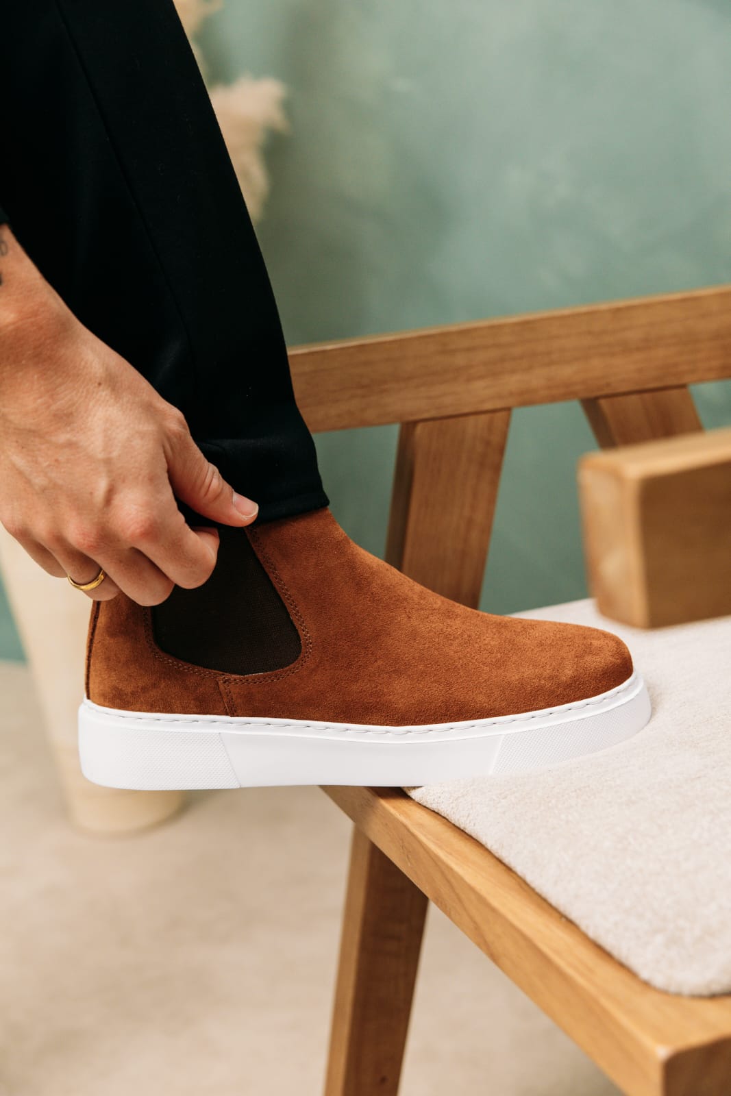 Chelsea Boots Tan Suede