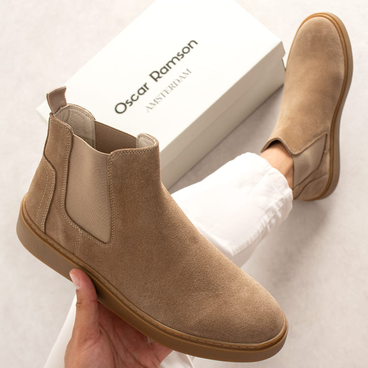 Chelsea Boots Suede Beige