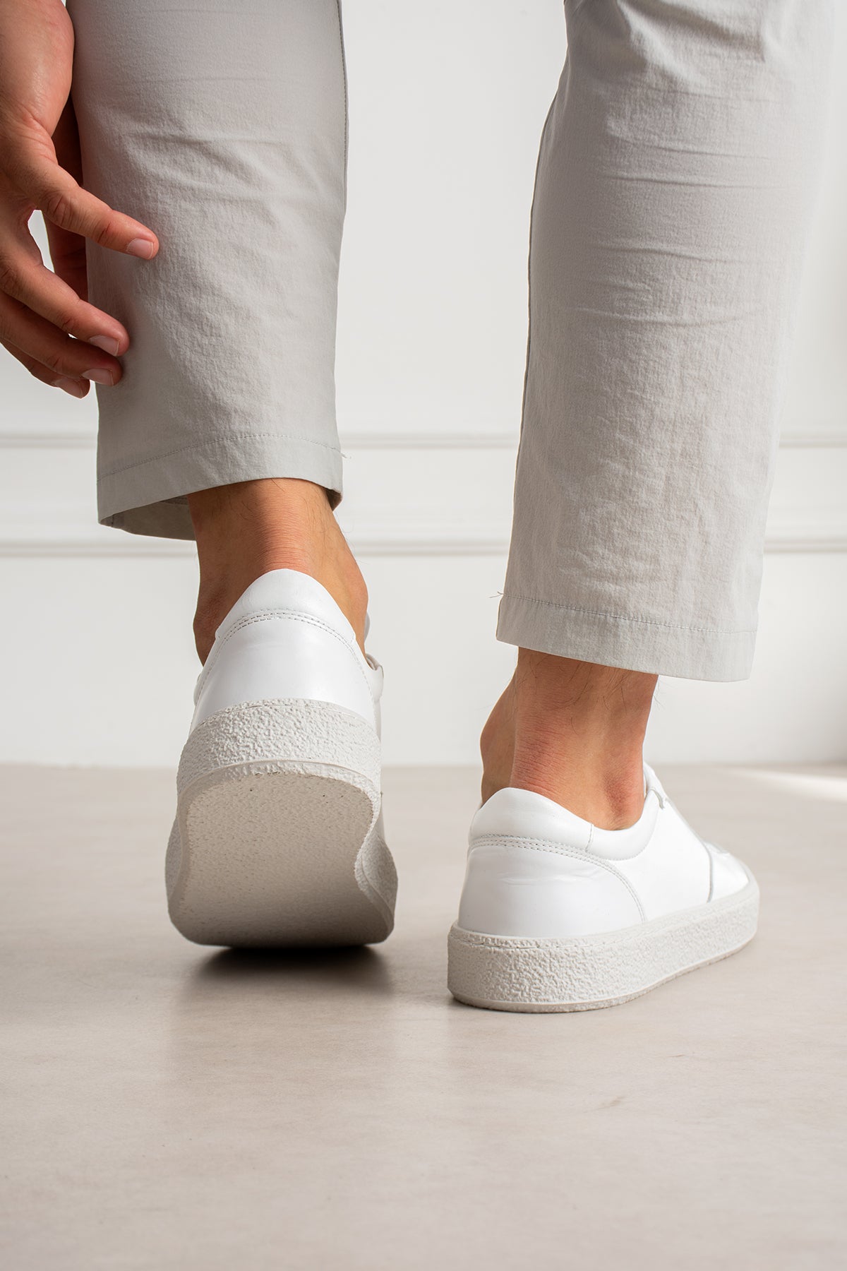 Sneaker Como Leather White