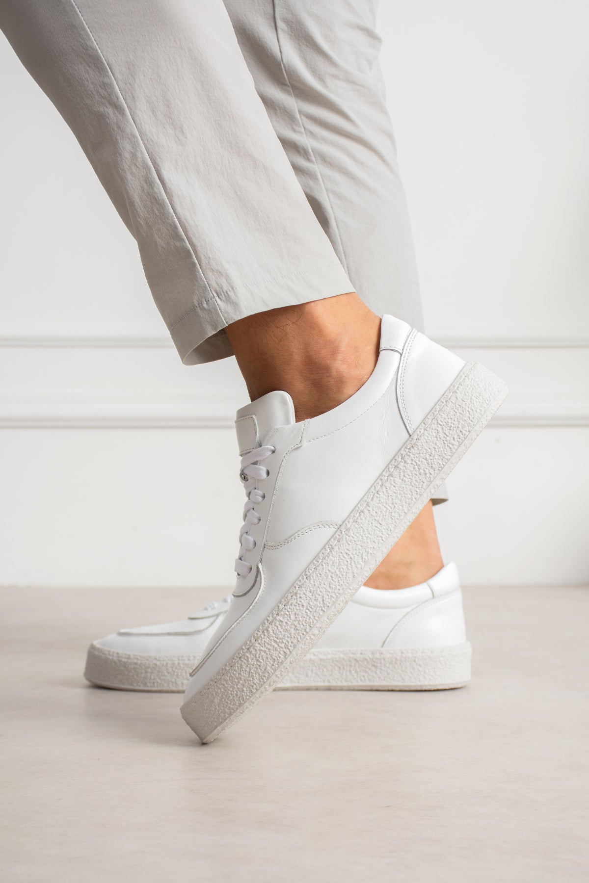 Sneaker Como Leather White
