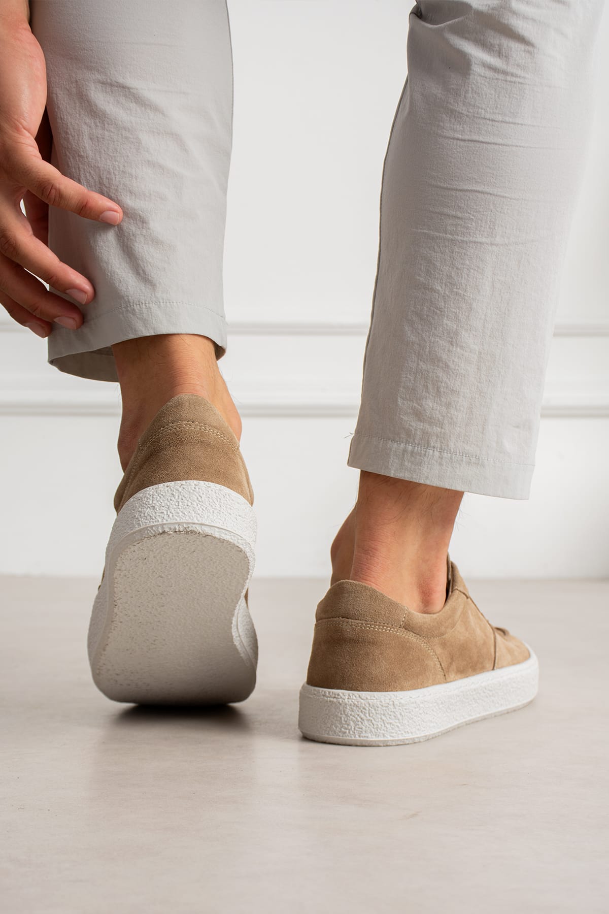 Sneaker Como Suede Beige