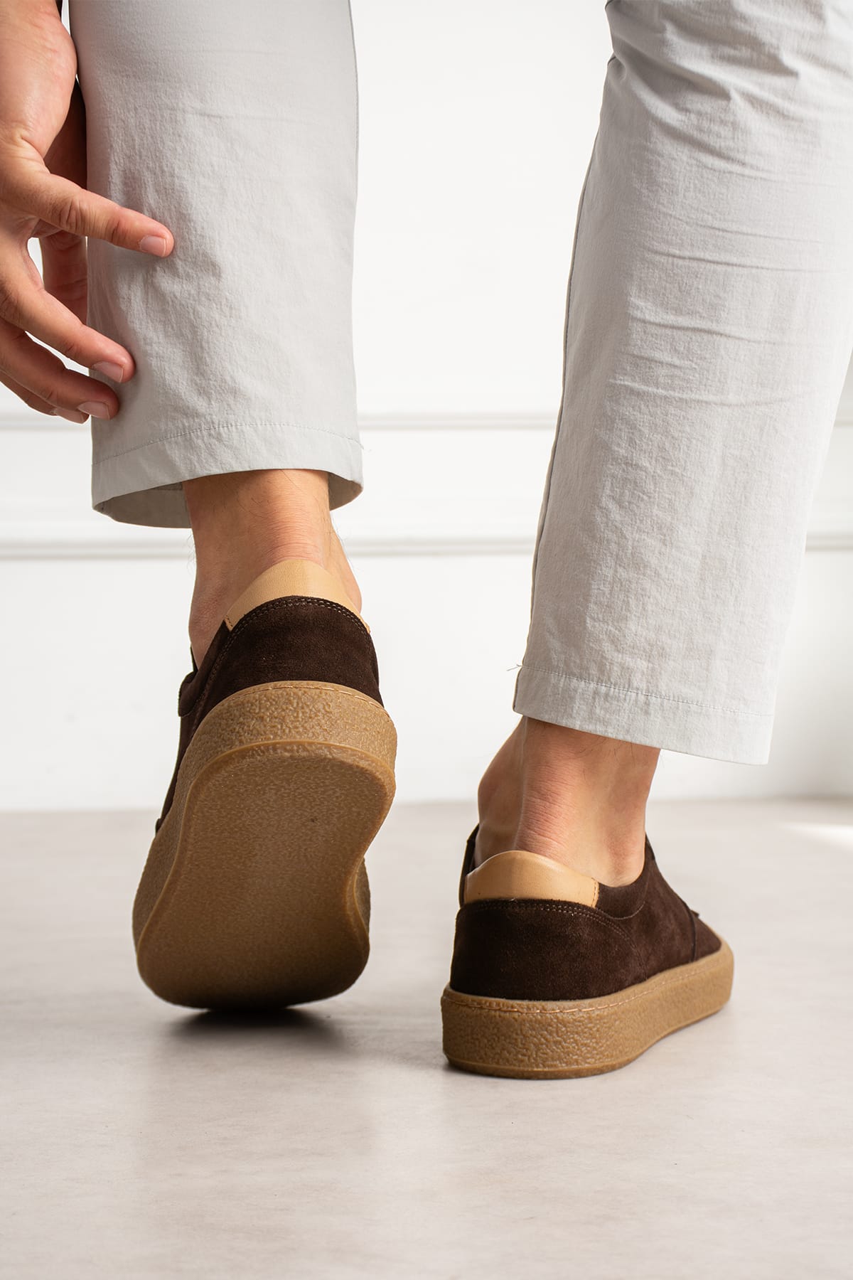 Sneaker Como Suede Coffee Brown