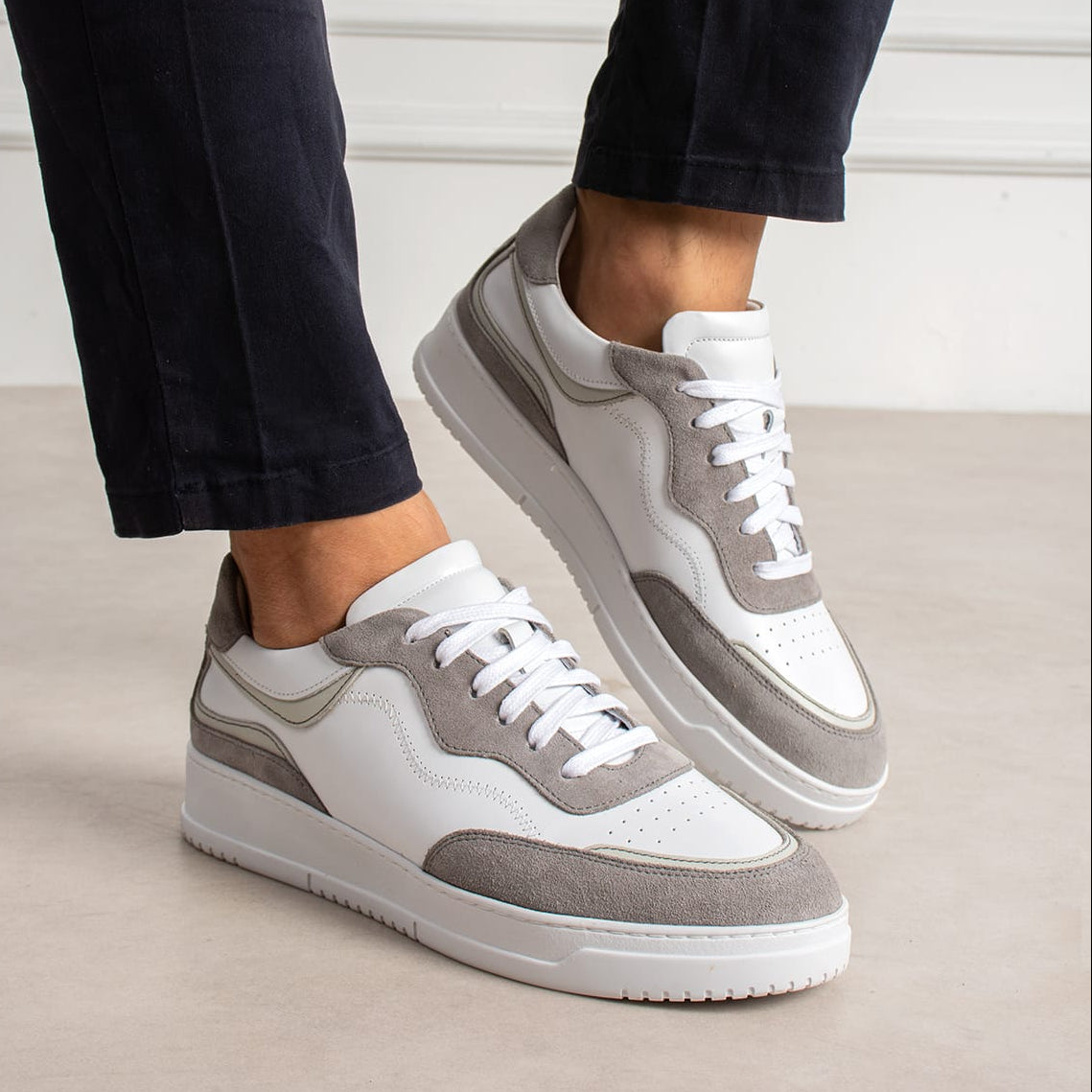 Sneaker Retro Court Leather Cloud Drift