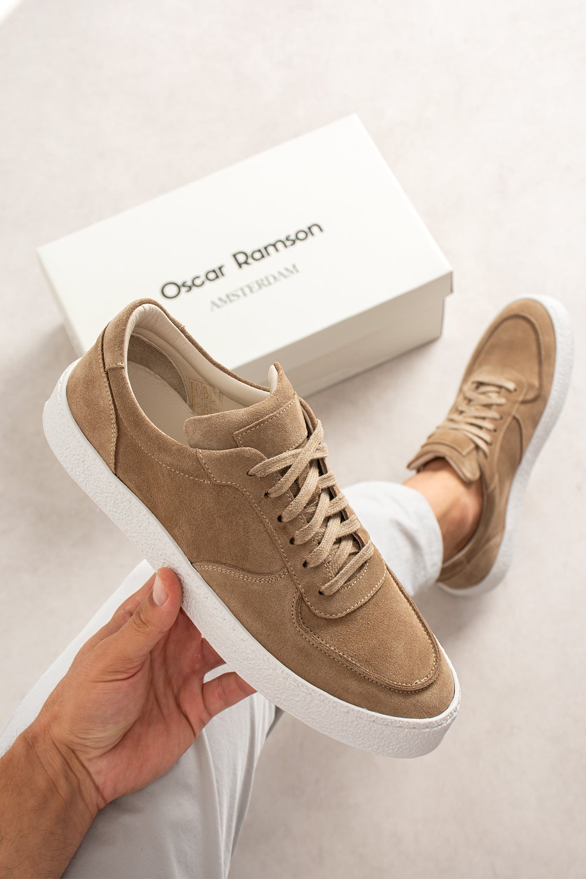 Sneaker Como Suede Beige