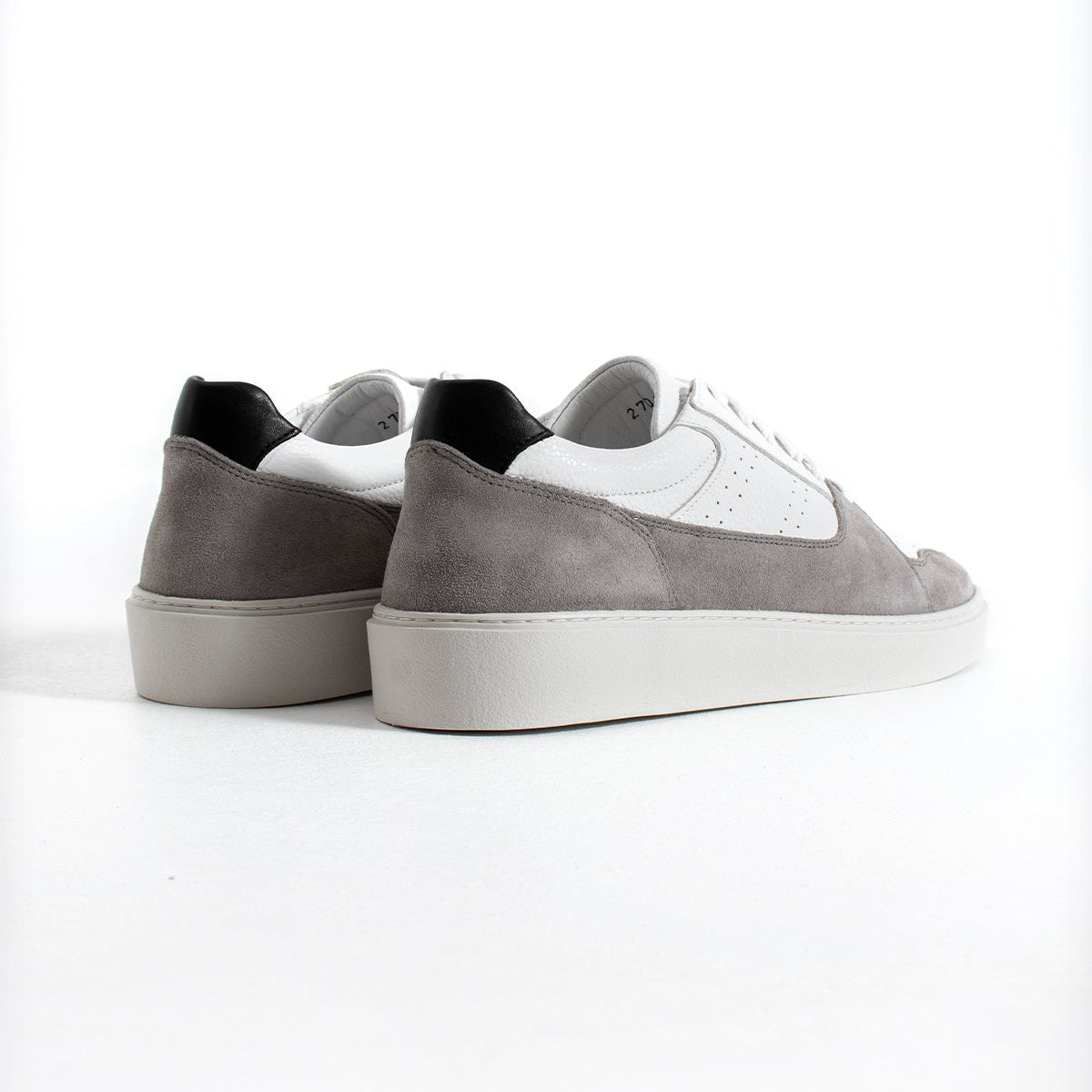 Sneaker Dual Tone Street Leather White/Suede Grey