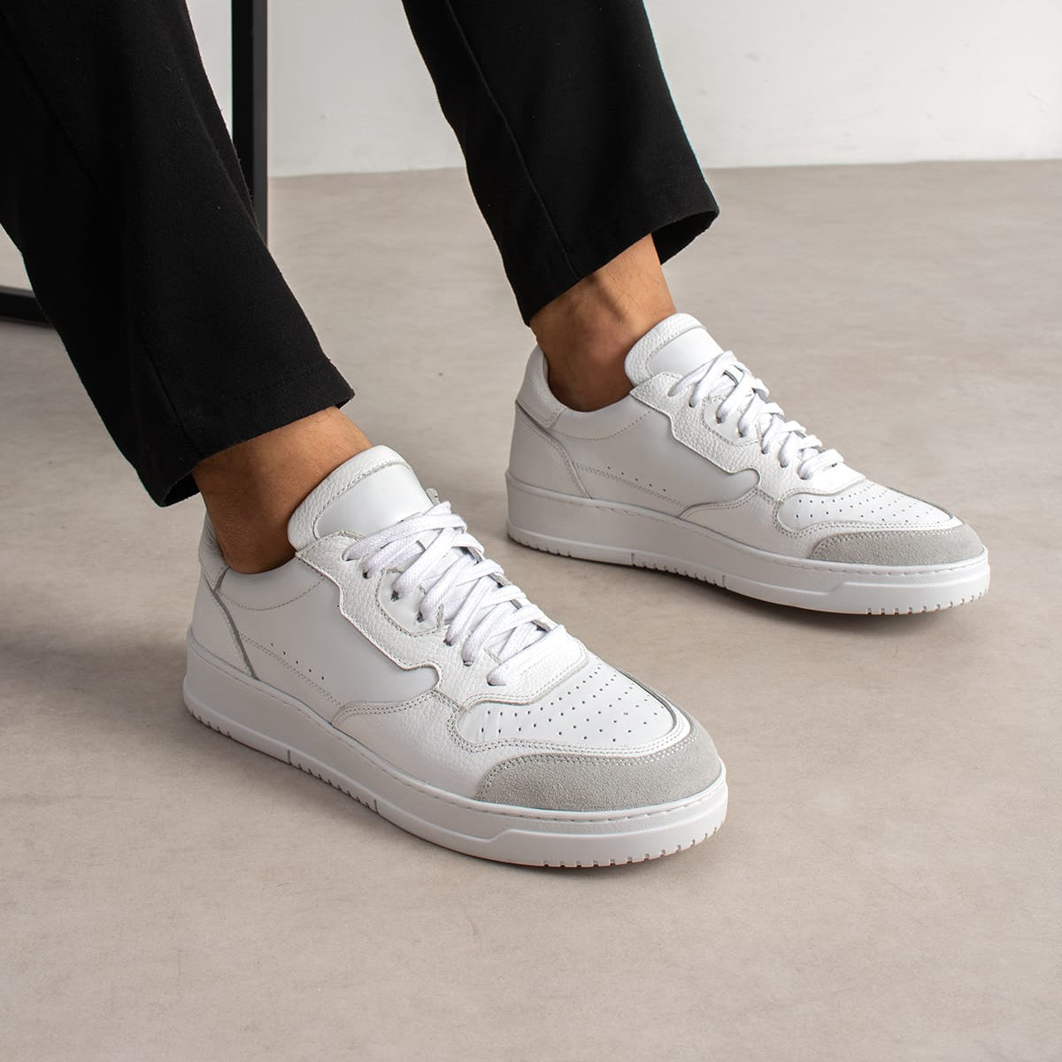 Sneaker Court Classic Leather White/Suede