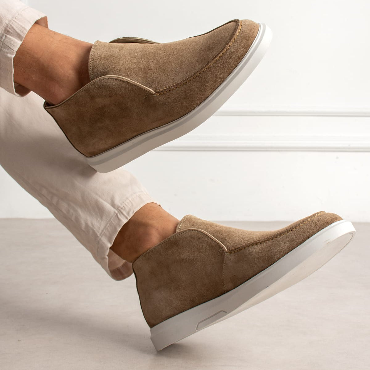 Chukka Suede Loafer Sand Beige