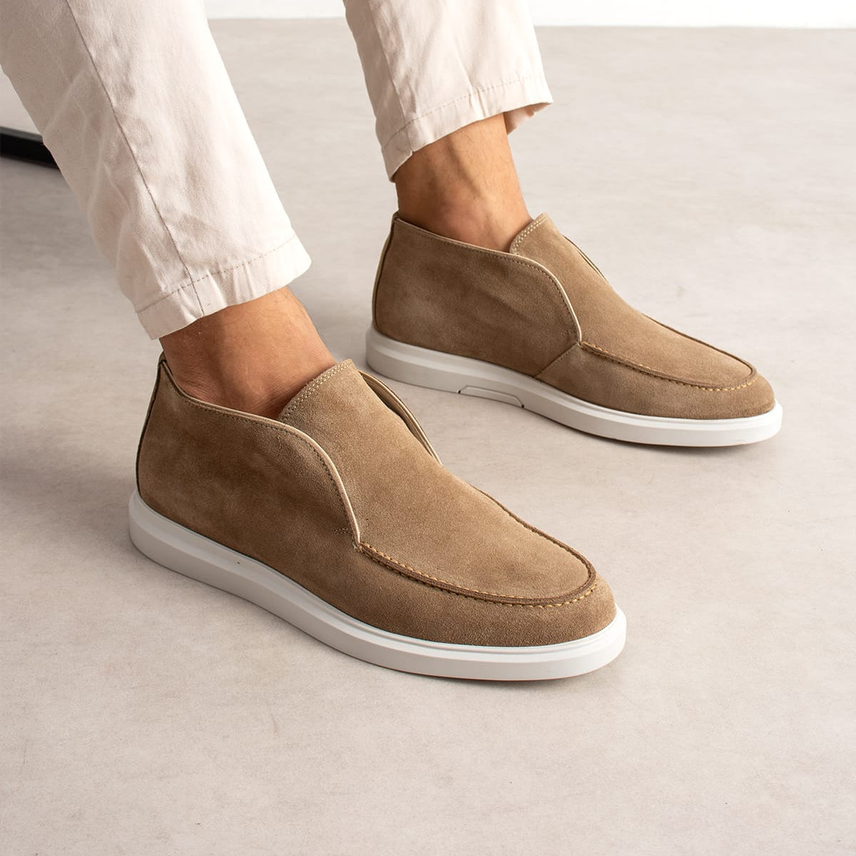 Chukka Suede Loafer Sand Beige