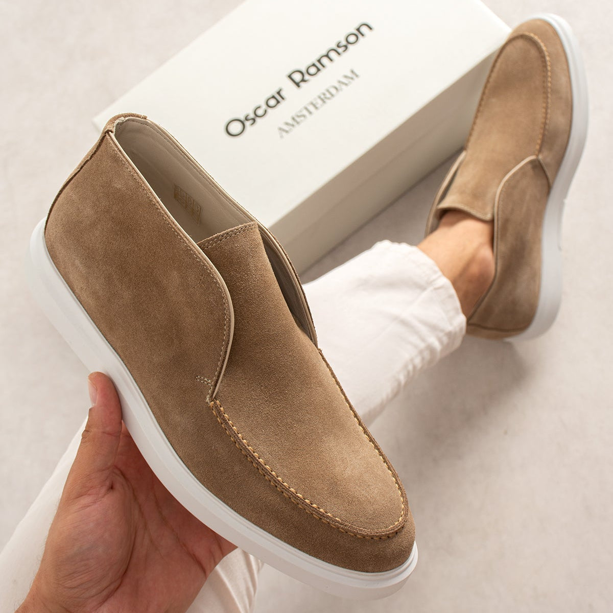 Chukka Suede Loafer Sand Beige