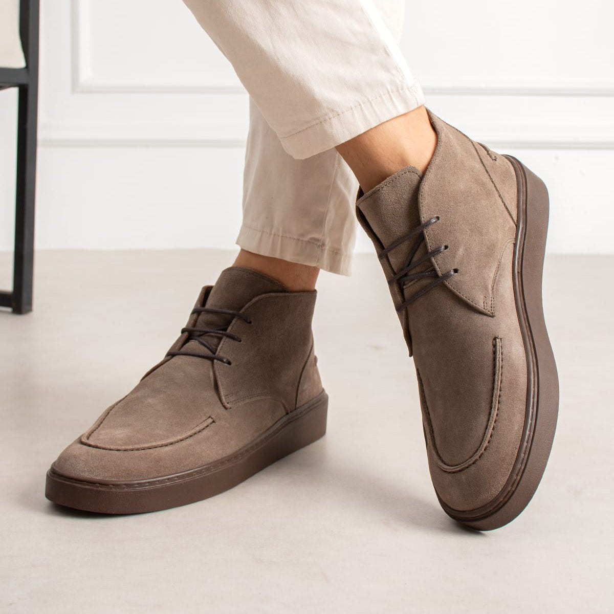 Chukka Boot Suede Taupe Milano