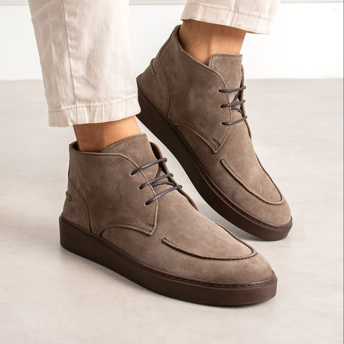Chukka Boot Suede Taupe Milano