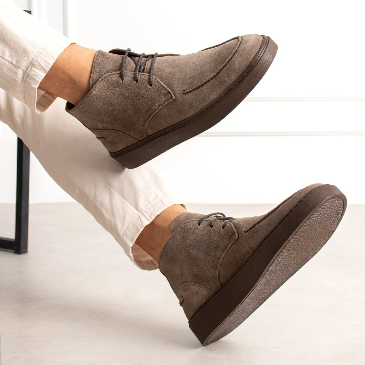 Chukka Boot Suede Taupe Milano