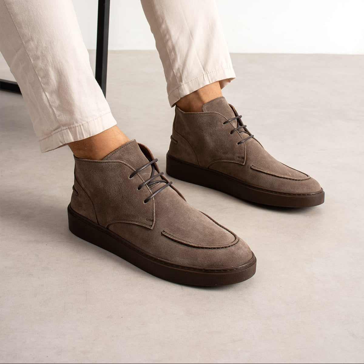 Chukka Boot Suede Taupe Milano