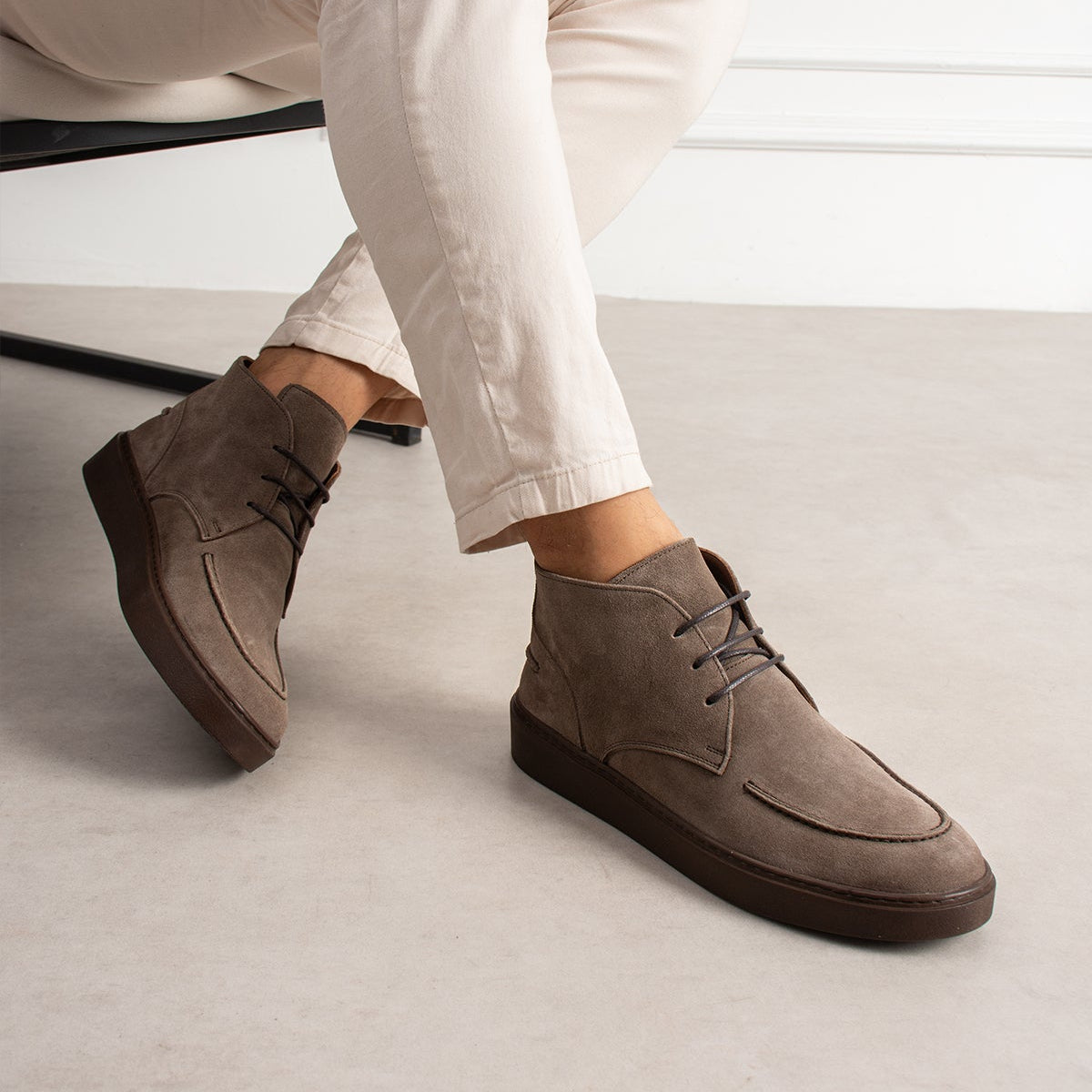 Chukka Boot Suede Taupe Milano