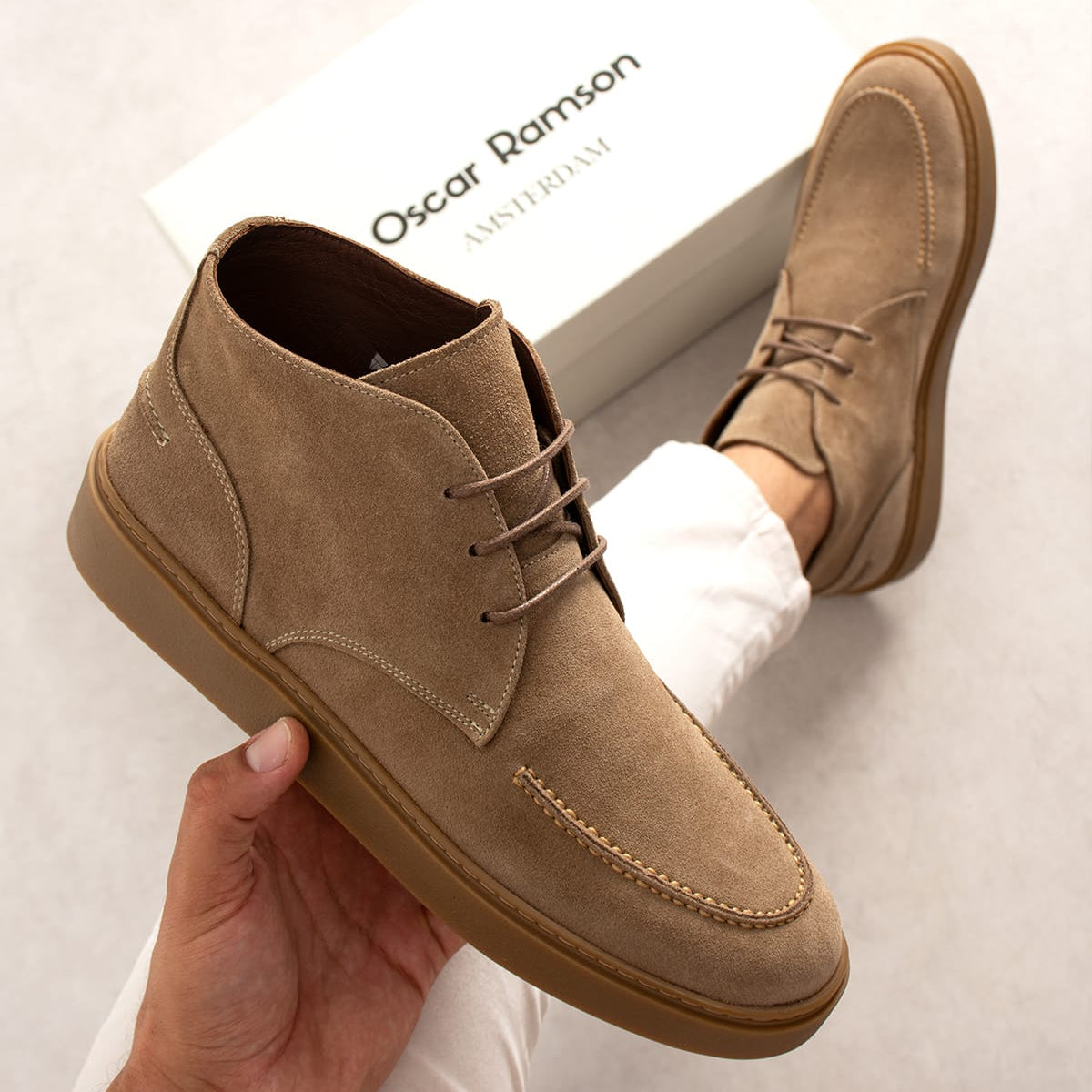 Chukka Boot Suede Beige Milano