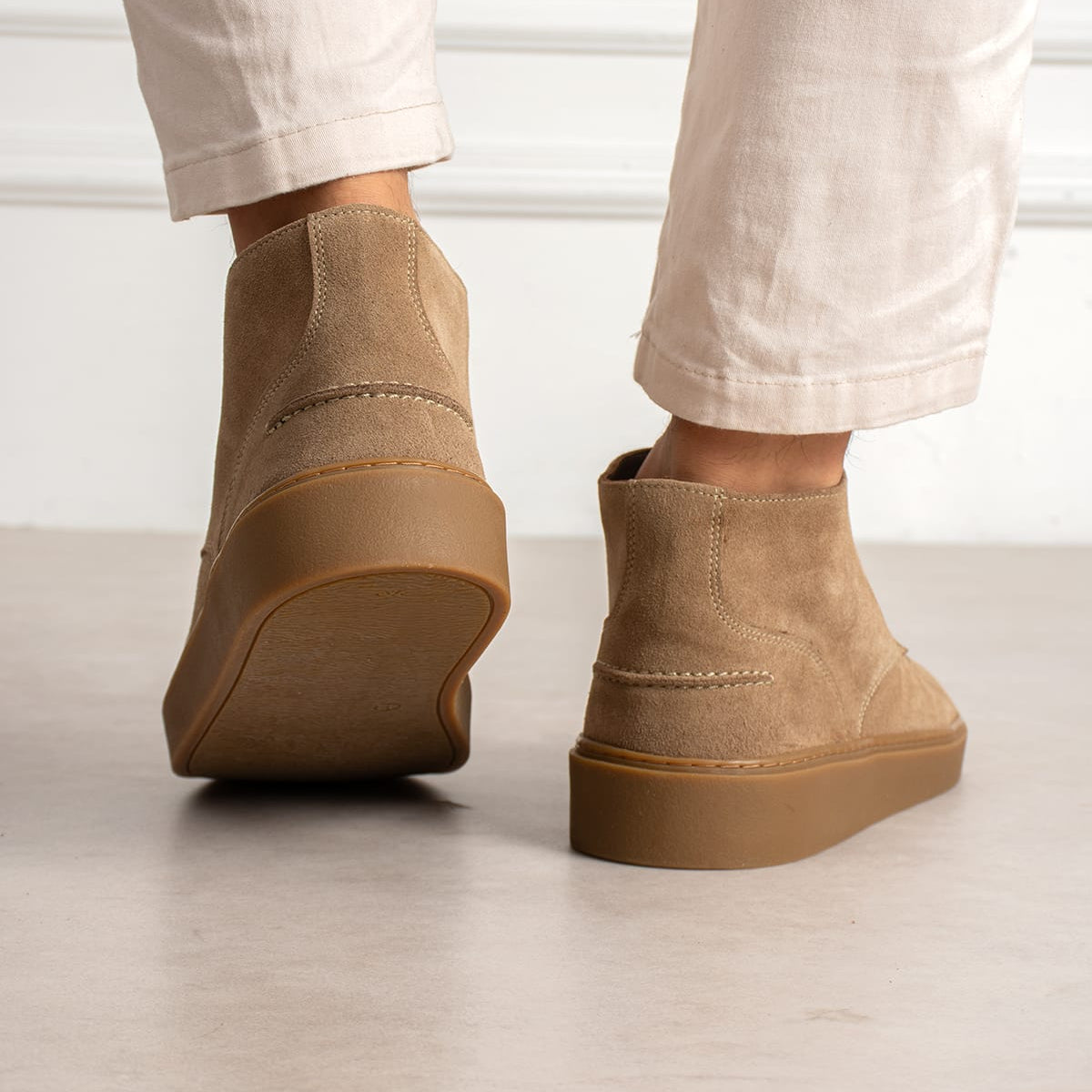 Chukka Boot Suede Beige Milano