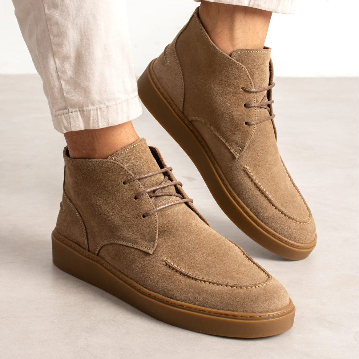 Chukka Boot Suede Beige Milano