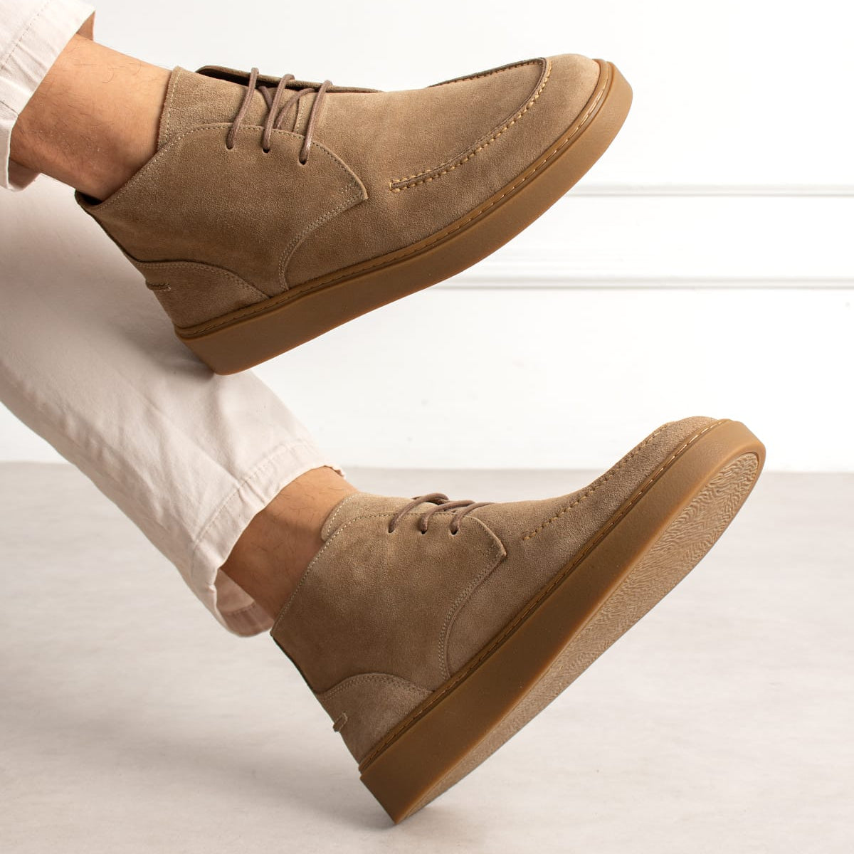 Chukka Boot Suede Beige Milano