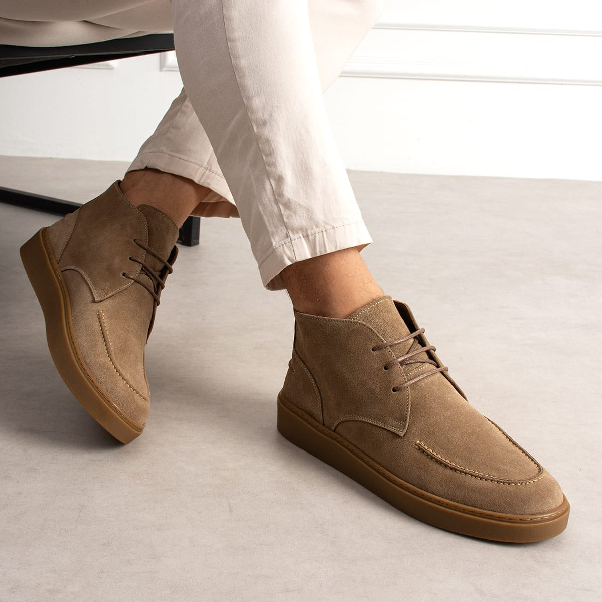 Chukka Boot Suede Beige Milano