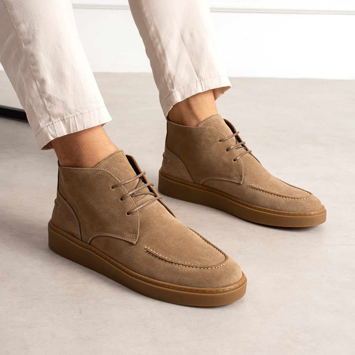 Chukka Boot Suede Beige Milano