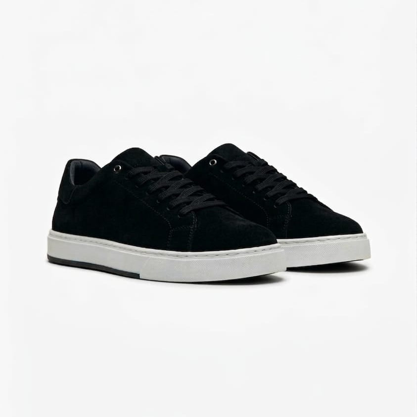 Premium Sneakers Black Suede