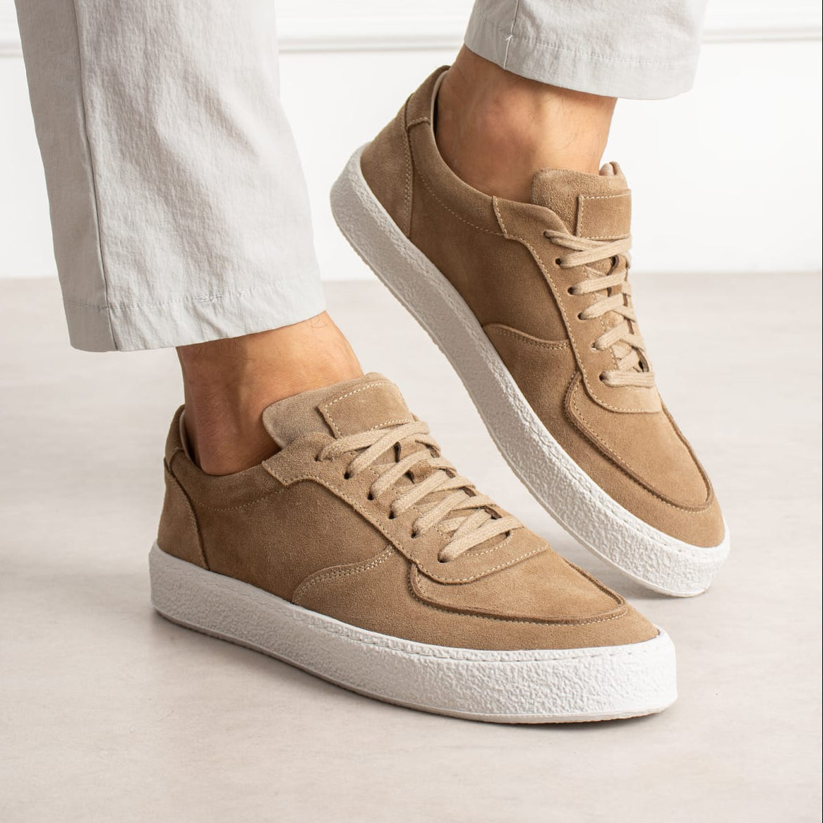Sneaker Como Suede Beige