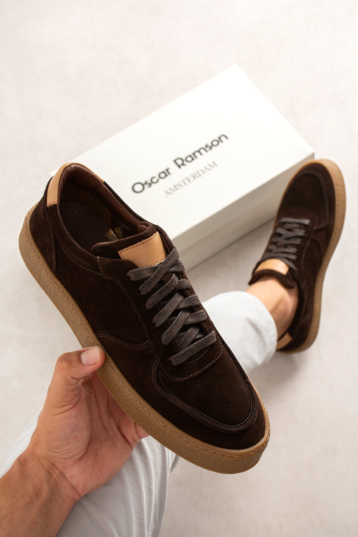 Sneaker Como Suede Coffee Brown