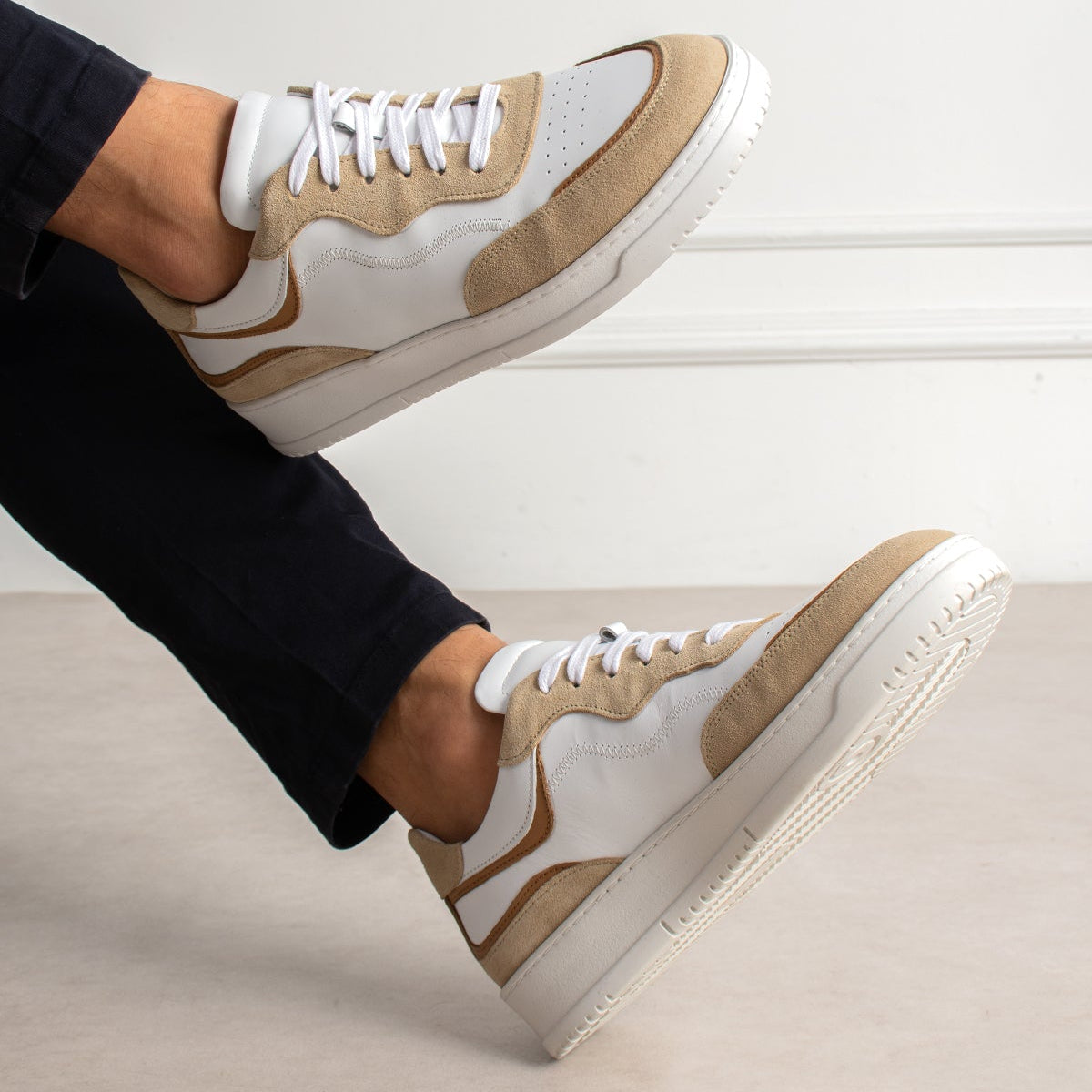 Sneaker Retro Court Leather Beige Dream
