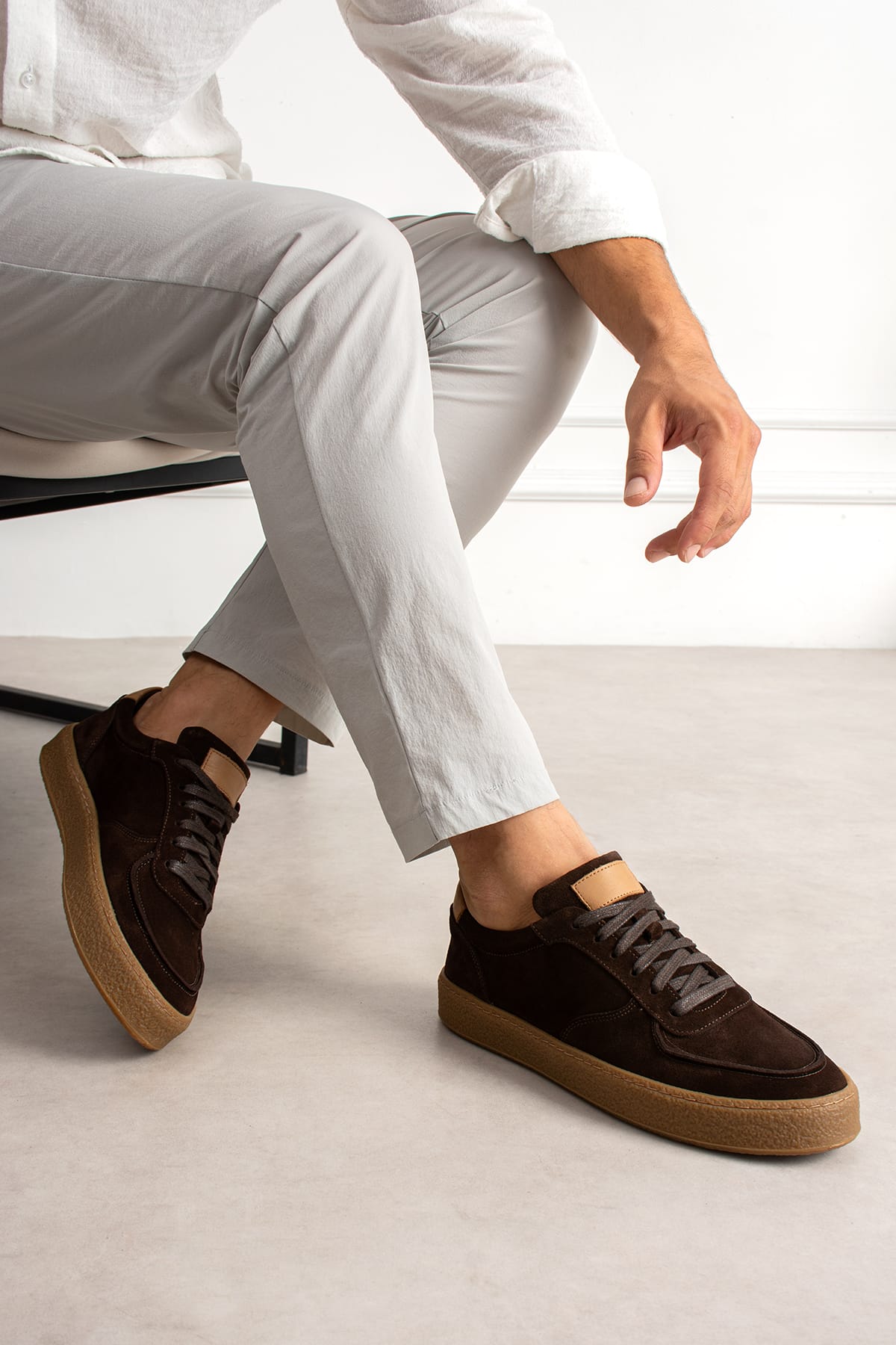 Sneaker Como Suede Coffee Brown