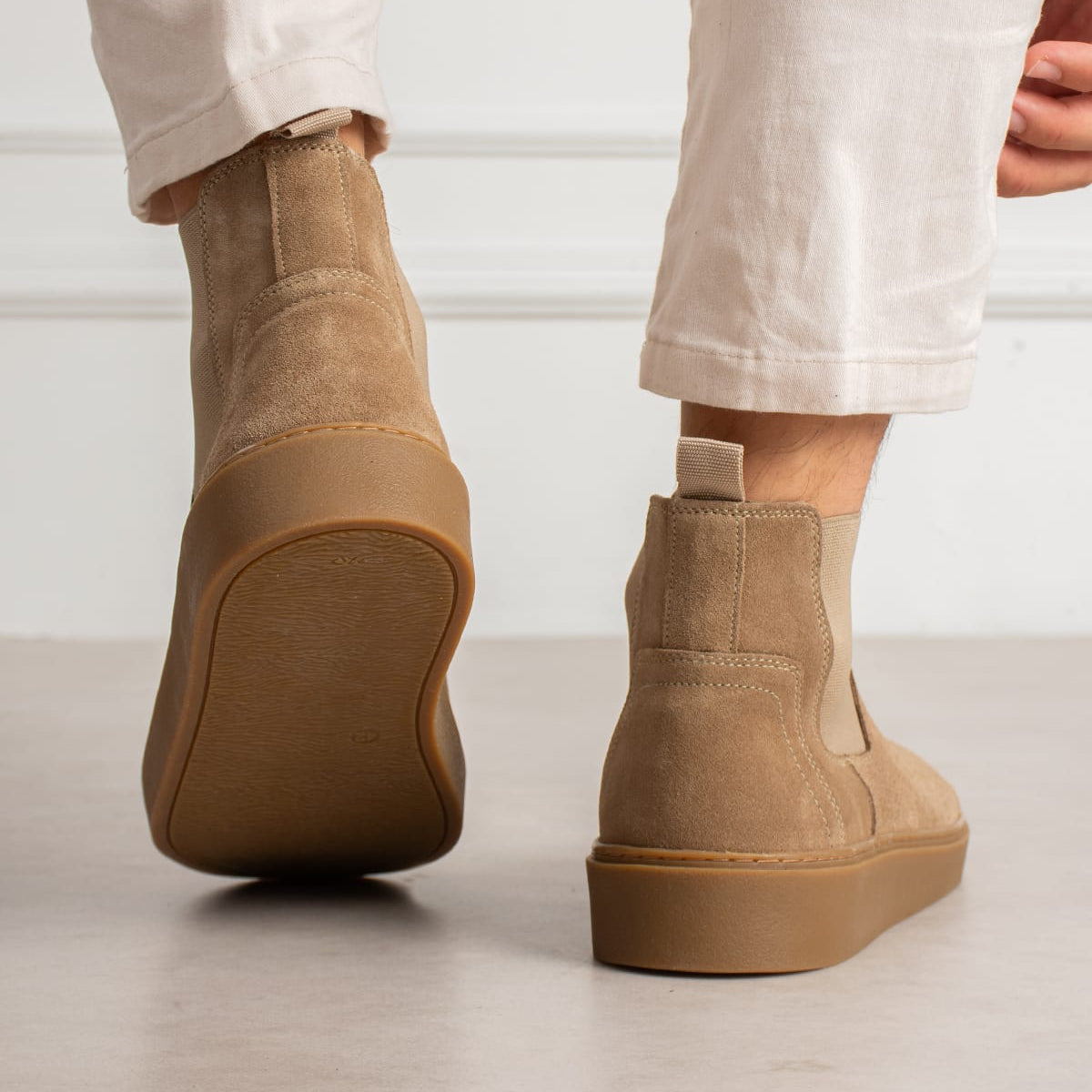 Chelsea Boots Suede Beige