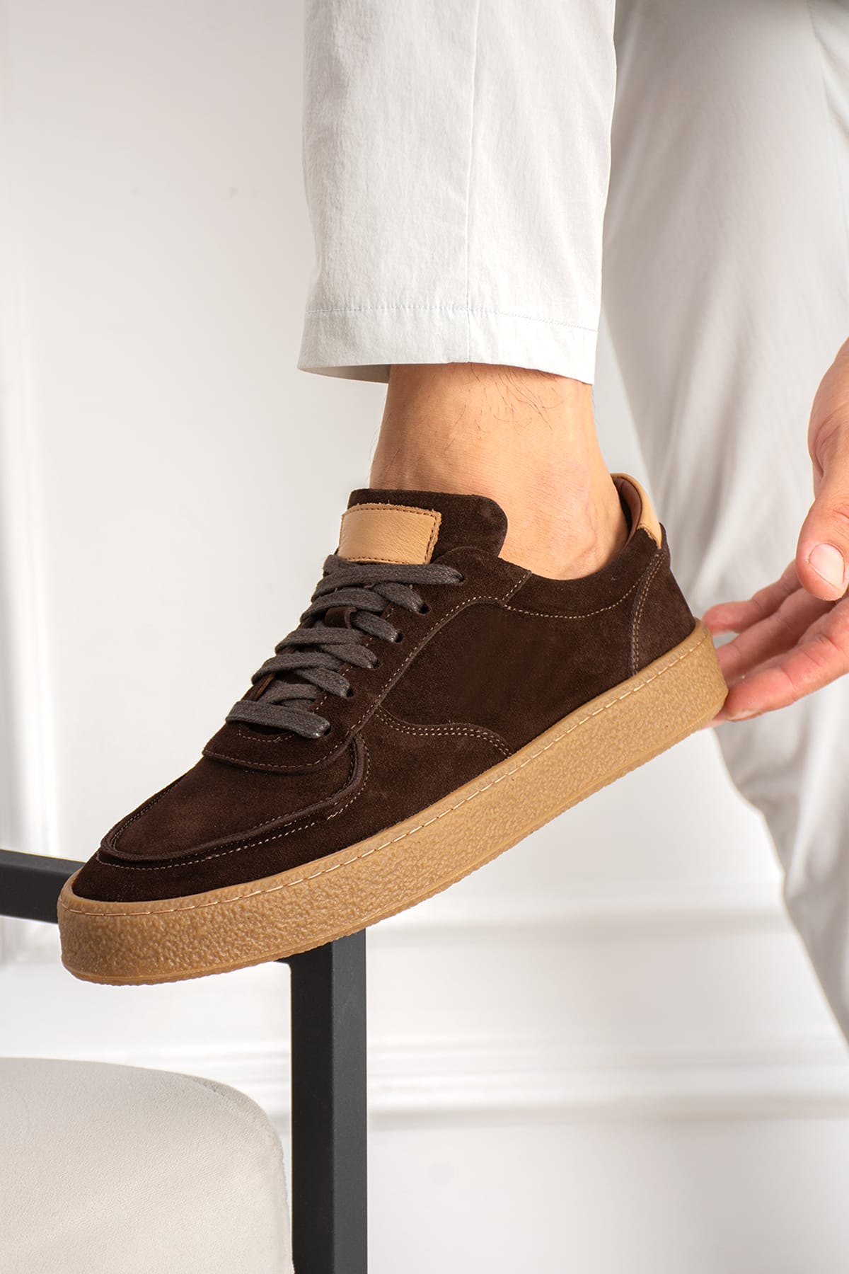 Sneaker Como Suede Coffee Brown