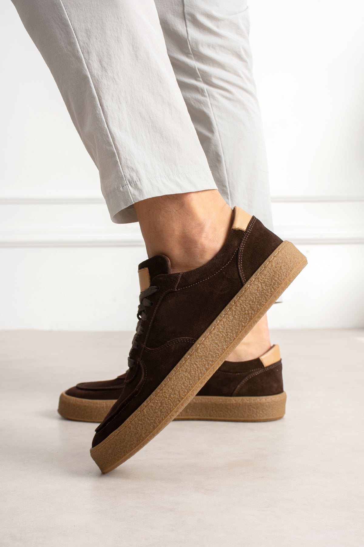 Sneaker Como Suede Coffee Brown