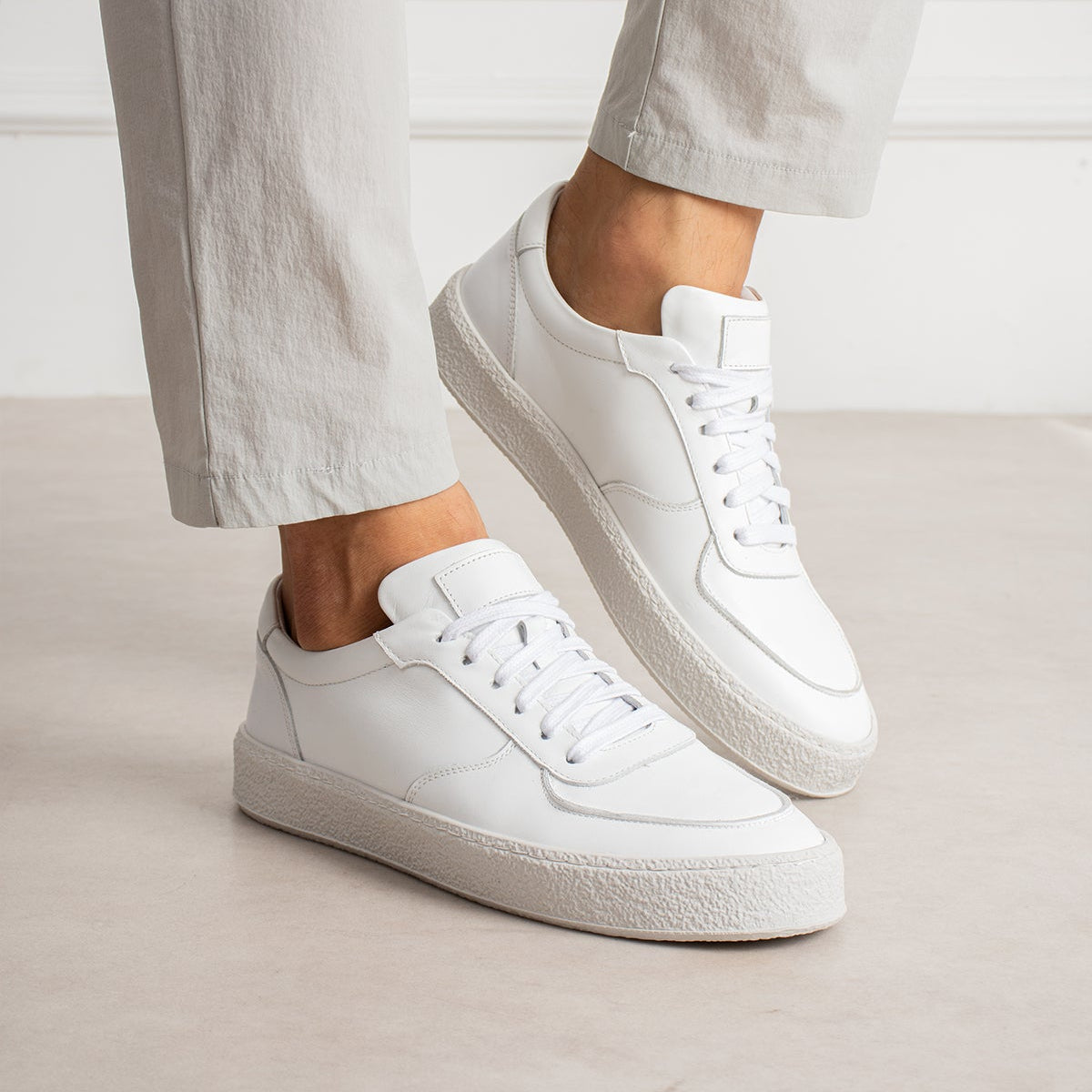 Sneaker Como Leather White