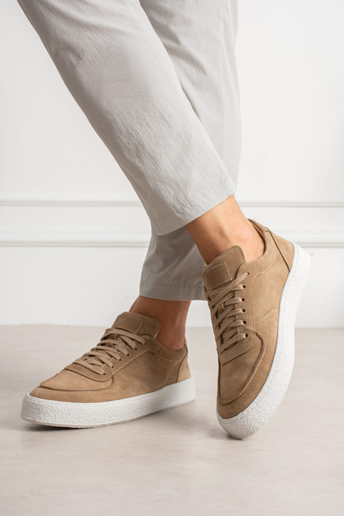 Sneaker Como Suede Beige