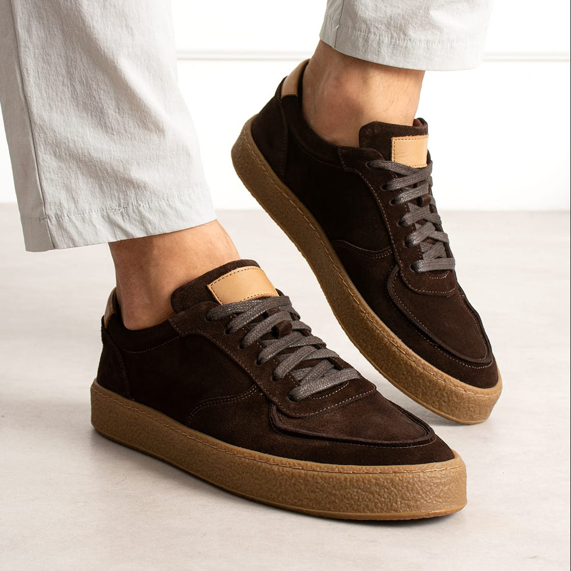 Sneaker Como Suede Coffee Brown