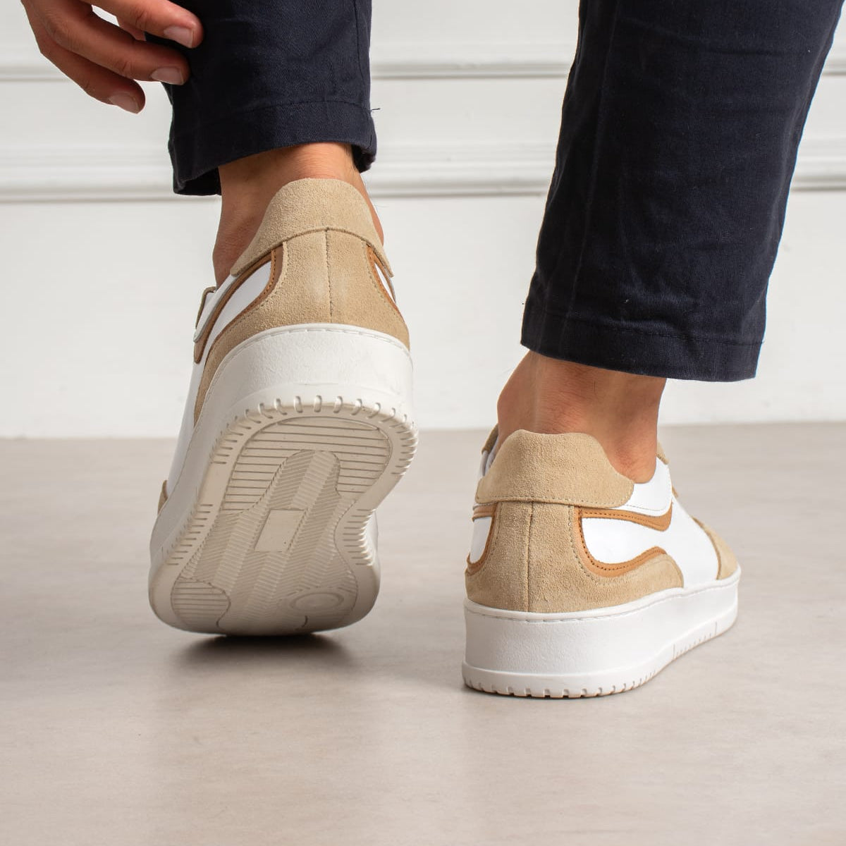 Sneaker Retro Court Leather Beige Dream