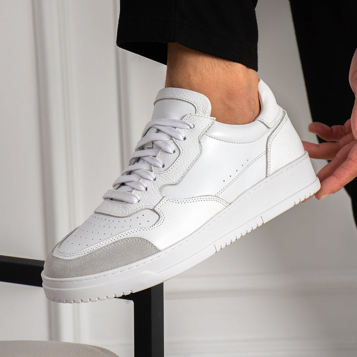 Sneaker Court Classic Leather White/Suede