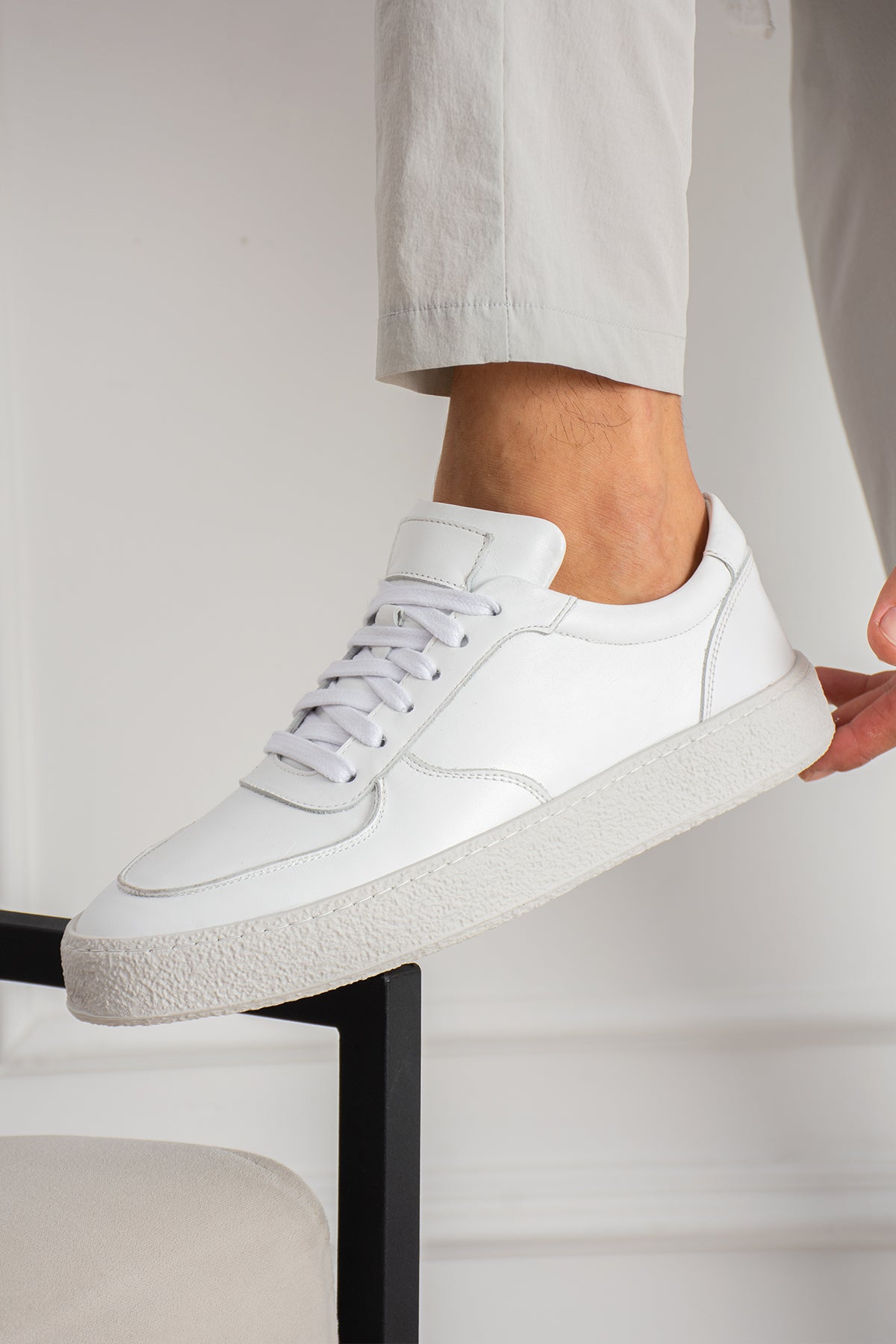 Sneaker Como Leather White