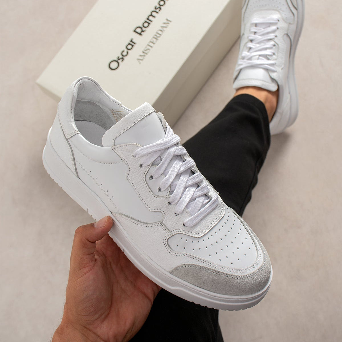 Sneaker Court Classic Leather White/Suede