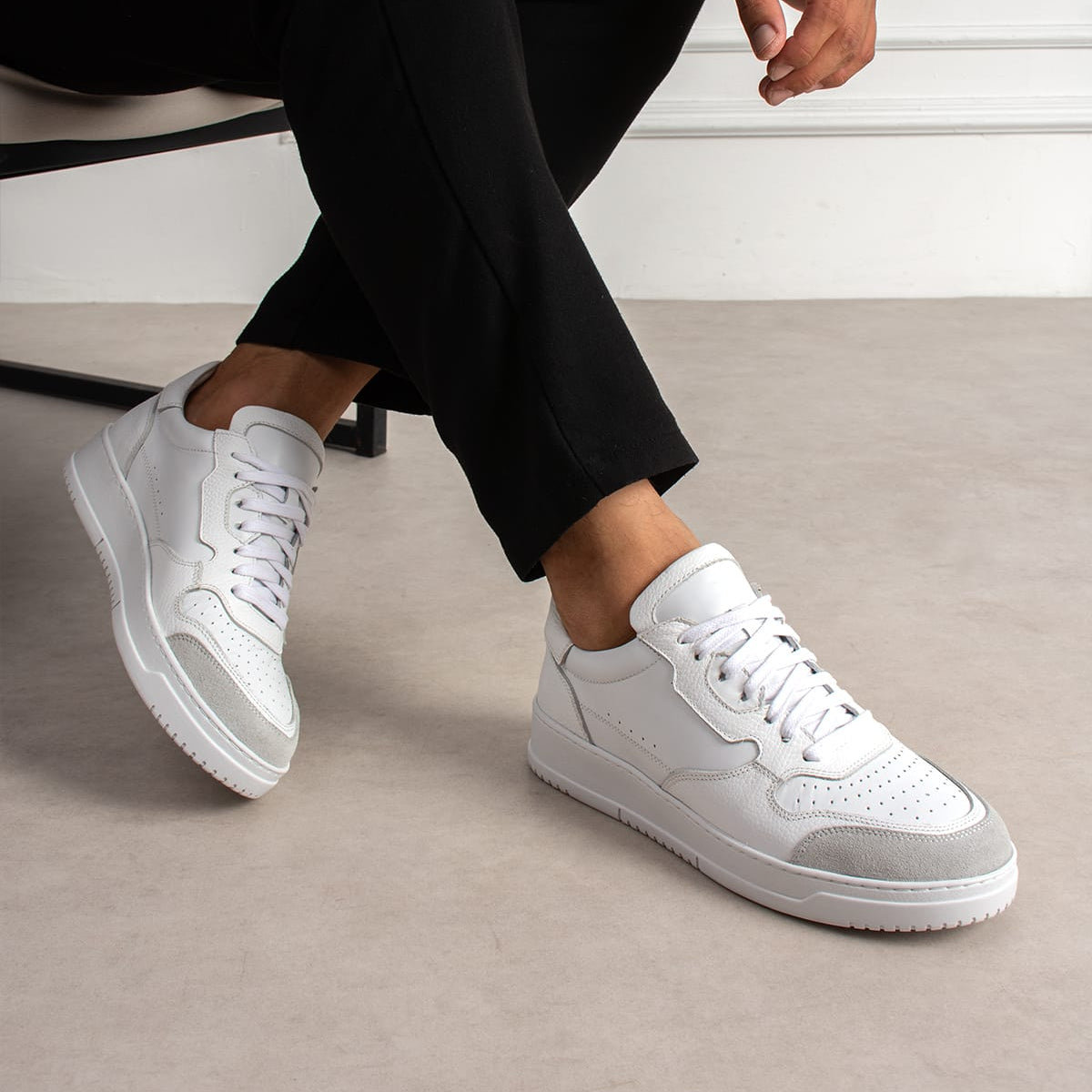 Sneaker Court Classic Leather White/Suede
