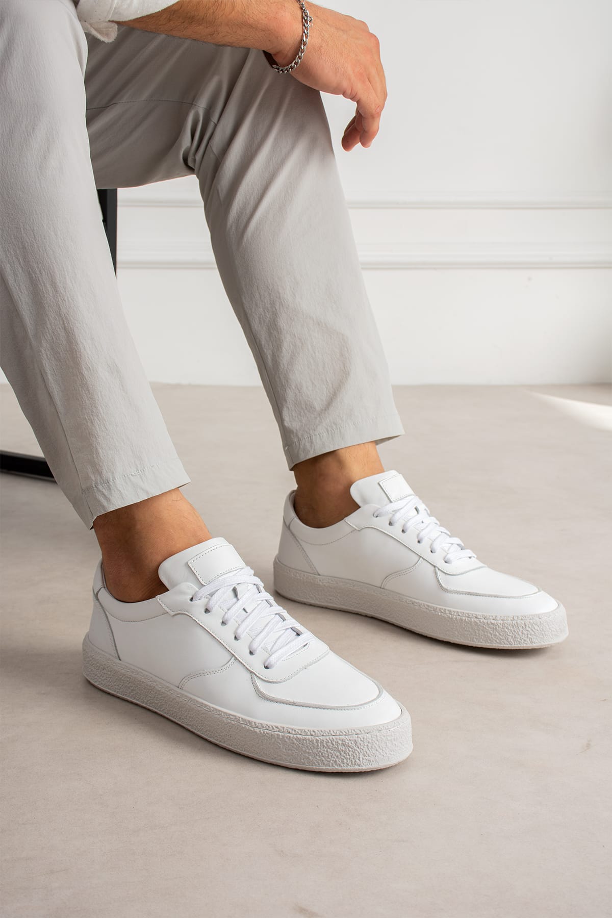 Sneaker Como Leather White