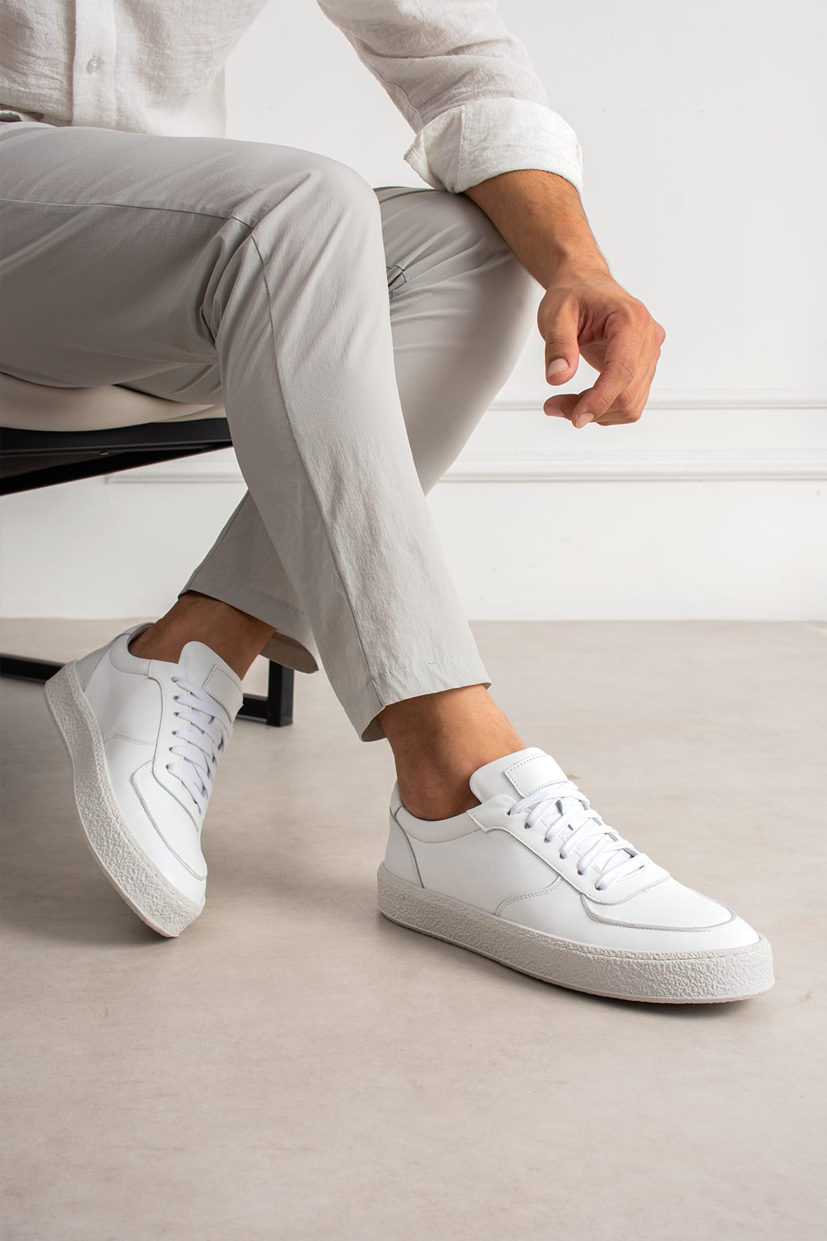 Sneaker Como Leather White