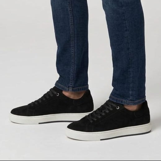 Premium Sneakers Black Suede